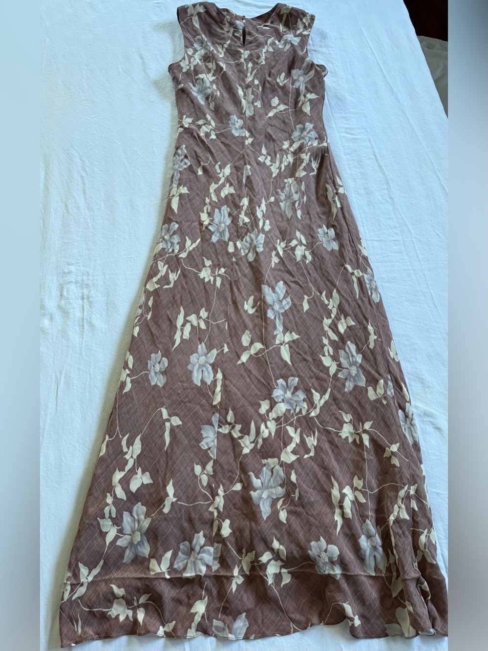 Brooks Brothers 14 Silk Bias Floral 90’s Mauve Dress - Picture 5 of 7